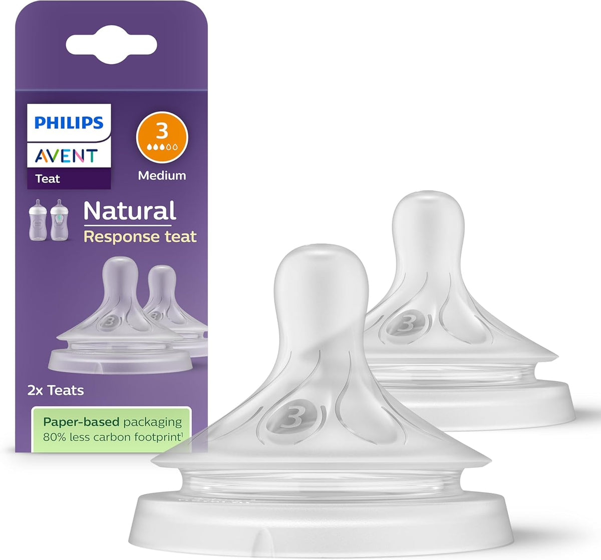 Philips Avent Natural Response Flaschensauger (3) 1m+ x2