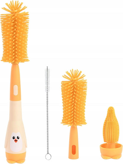 VICLOON 3in1 Silikonbürsten zur Reinigung von Flaschen, Saugern, Strohhalmen 28cm