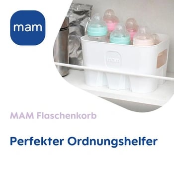 MAM Flaschenkorb weißer Korb zur Aufbewahrung von Flaschen