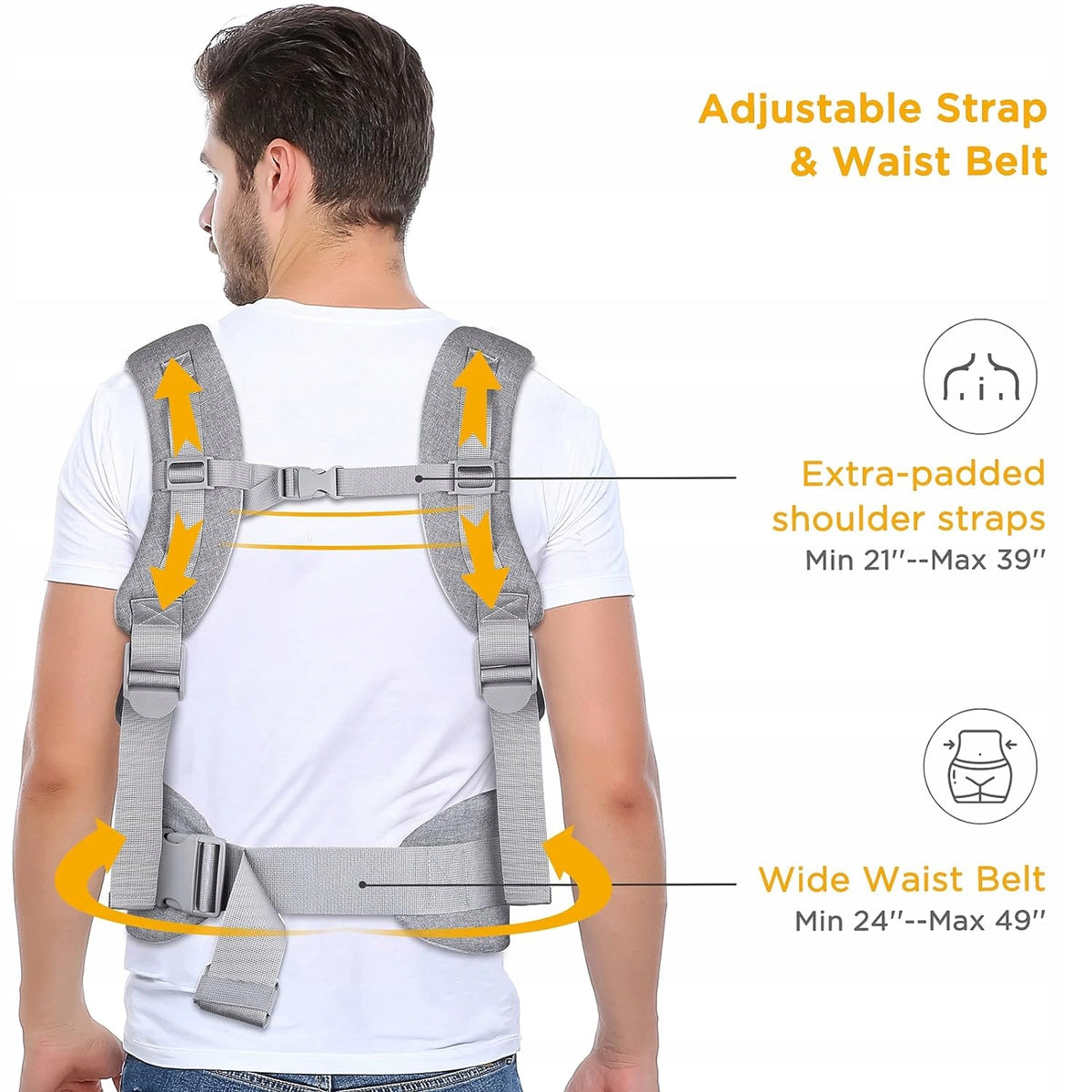 GAGAKU Babytrage ergonomisch 0-36 Monate 3in1