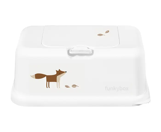 FUNKYBOX Feuchttücherbehälter mit aufklappbarem Deckel 12,5 x 22 x 8,5 cm