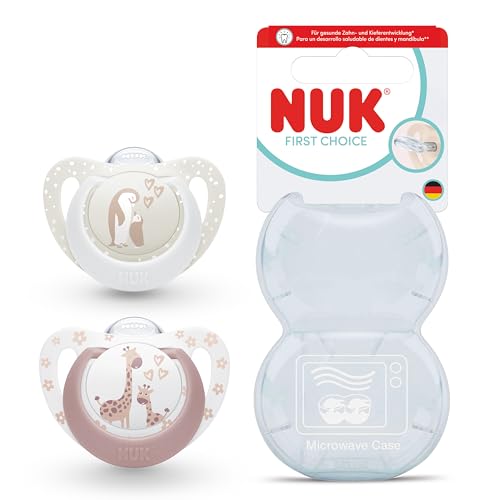 NUK First Choice Silikon-Schnuller, 2er-Pack, 0–6 Monate