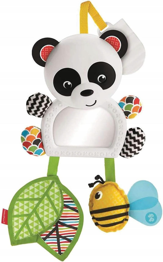 FISHER-PRICE FGH91 Kinderwagen- und Babysitz-Anhänger mit Rassel, 37 cm, PANDA – Produktfoto 2