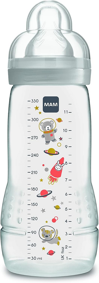 MAM Easy Active Flasche 330 ml 4 m+ Trinksauger Größe 2 mittlerer Durchfluss