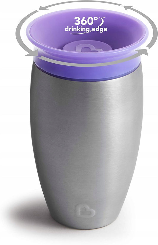 MUNCHKIN Miracle Becher 360 6 luni+ 296ml oțel inoxidabil