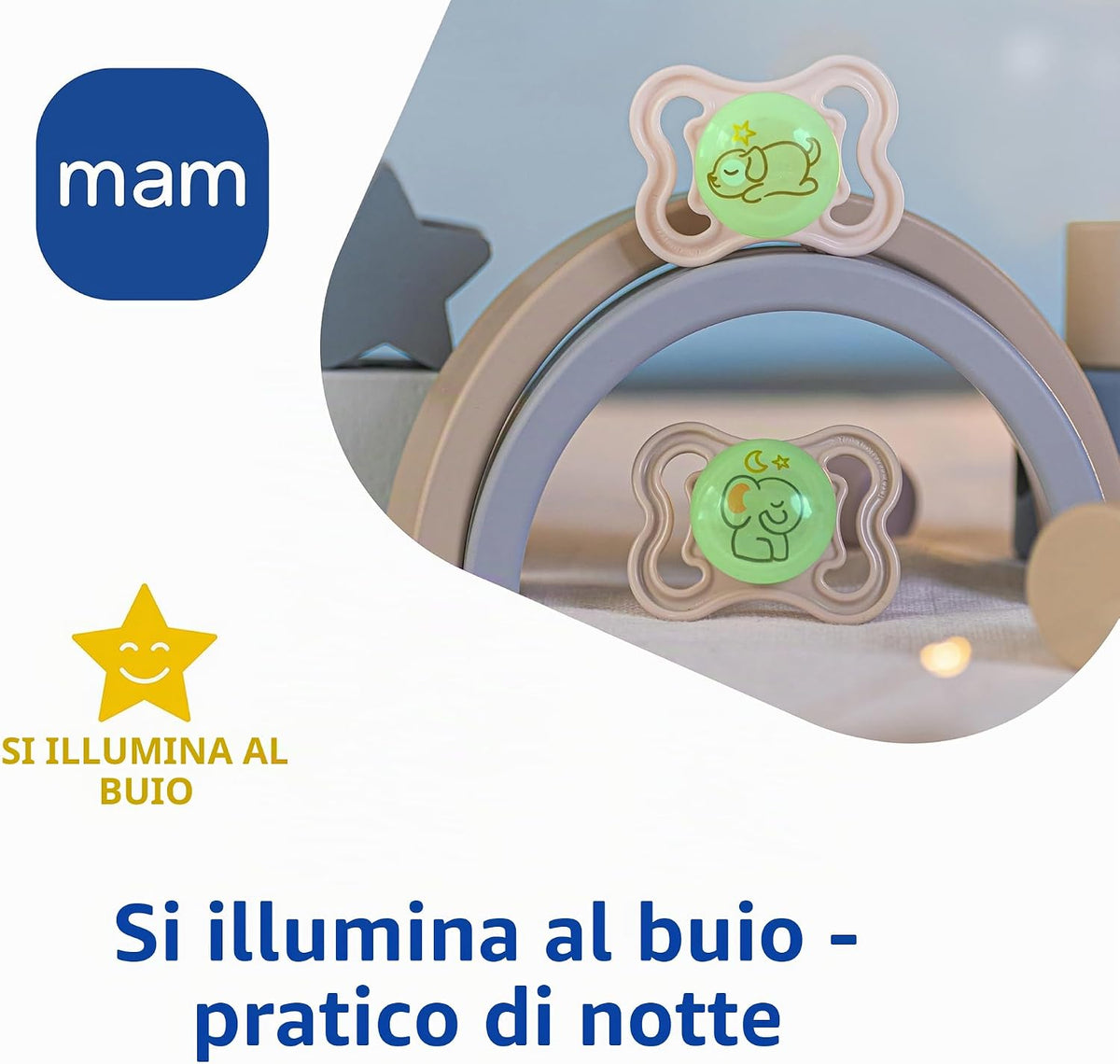 MAM SUPREME NIGHT Silikonschnuller 0–6 Monate – Produktfoto 4