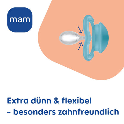 MAM Supreme smoczek uspokajający silikonowy x2 16m+ – zdjęcie produktu 3