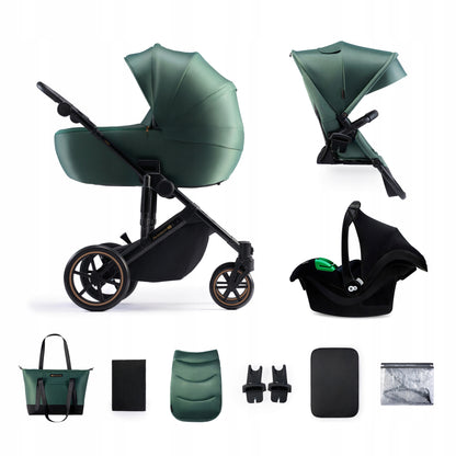 KINDERKRAFT PRIME2 PRO 3-in-1 Multifunktionskinderwagen bis 22kg + Babyschale MINK PRO