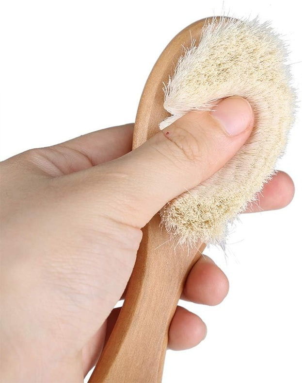 MUMUSUKI Haarbürste aus Holz mit Ziegenhaar 0-6 m
