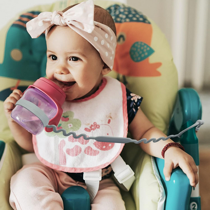 GURTE FÜR BABY Silikonanhänger für Flaschen und Spielzeug 30 cm