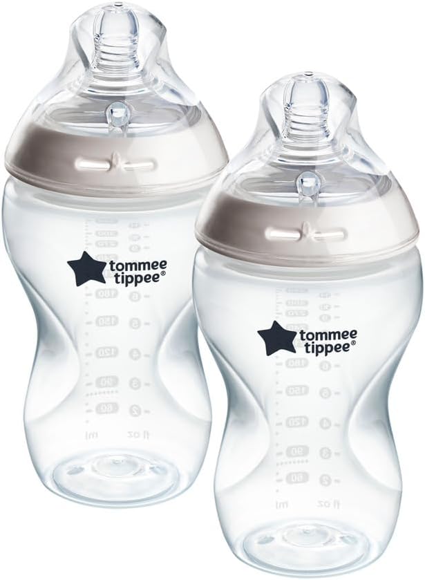 TOMMEE TIPPEE Natural Start 340ml ANTI-COLIC bottle 3 months+ x2