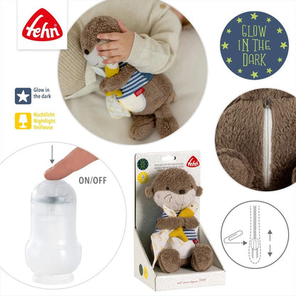 Fehn Otter night light and cuddly toy