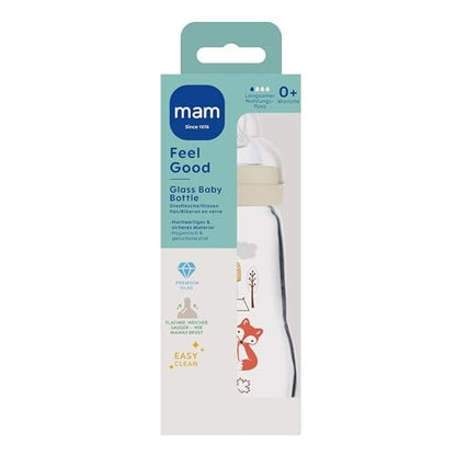 MAM Feel Good 260 ml – butelka z królikiem i lisem w opakowaniu