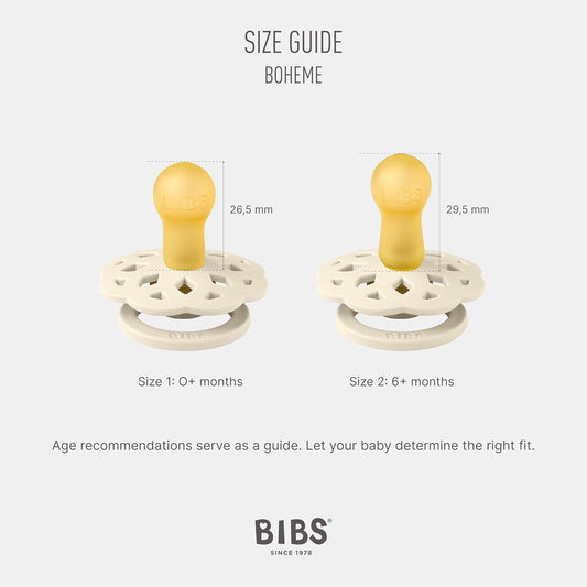 BIBS BOHEME chupetes calmantes 2 pack para bebés 6 meses+
