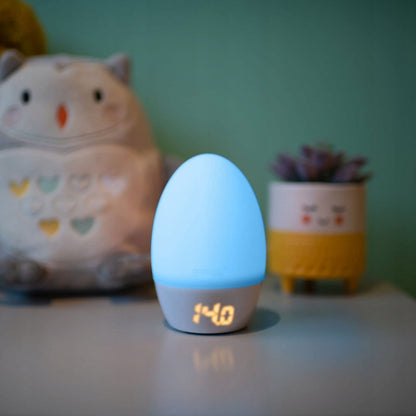 TOMMEE TIPPEE GROEGG silikonowa lampka i termometr, niebieskie światło nocne z wyświetlaczem temperatury