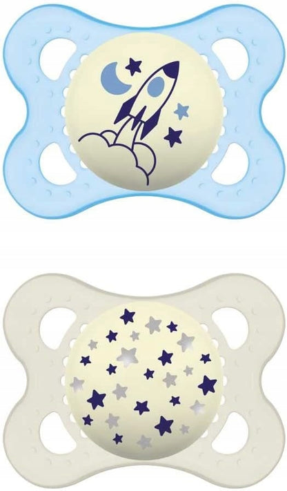 MAM ORIGINAL NIGHT Schnuller x2 2-6 Monate SILIKON