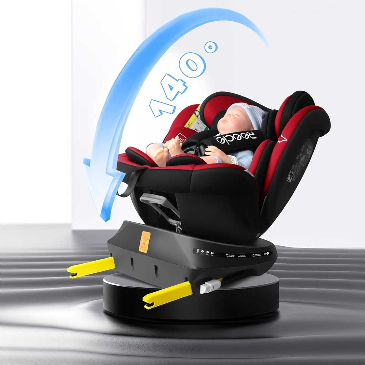 REECLE i-Size um 360° drehbarer Autositz 0-12 Jahre 40-150cm