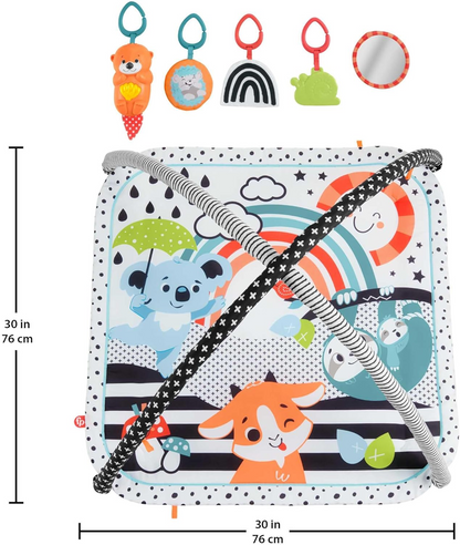 FISHER-PRICE mata edukacyjna 3w1 + zabawki