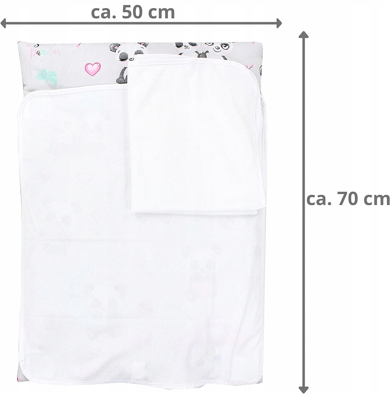 TUPTAM miękki przewijak z pokrowcami x2 75x50 cm