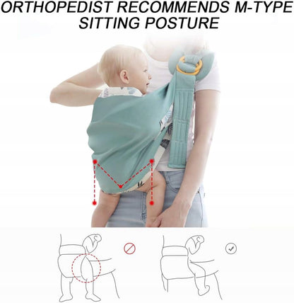 GOTOTOP nosidełko chusta kółkowa maks 15kg, ergonomiczne nosidełko z pozycją M dla dziecka