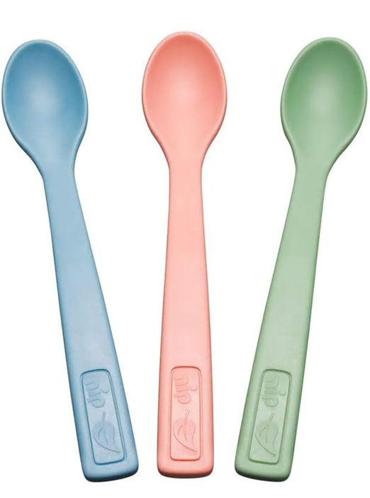 NIP Eat Green set de 3 lingurițe, 14 cm, 4 luni+