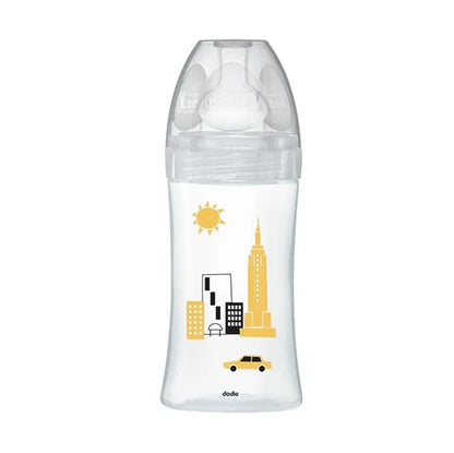 DODIE Sensation+ NEW YORK Glasflasche 270 ml 0-6 m Sauger 2 mittlerer Durchfluss