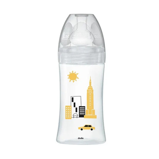 DODIE Sensation+ NEW YORK Glasflasche 270 ml 0-6 m Sauger 2 mittlerer Durchfluss