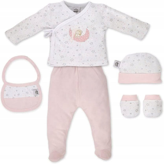 INTERBABY σετ δώρου από μπαμπού πυτζάμες σκουφάκι κάλτσες σαλιάρα