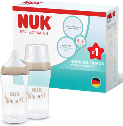 NUK Perfect Match Flasche 260 ml 3m+ Sauger M x2