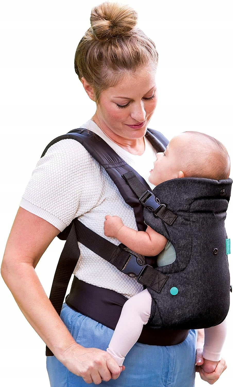 INFANTINO FLIP 4w1 nosidełko ergonomiczne 3,5 - 14,5 kg, czarne nosidło dla dziecka z regulacją i ergonomicznym siedziskiem