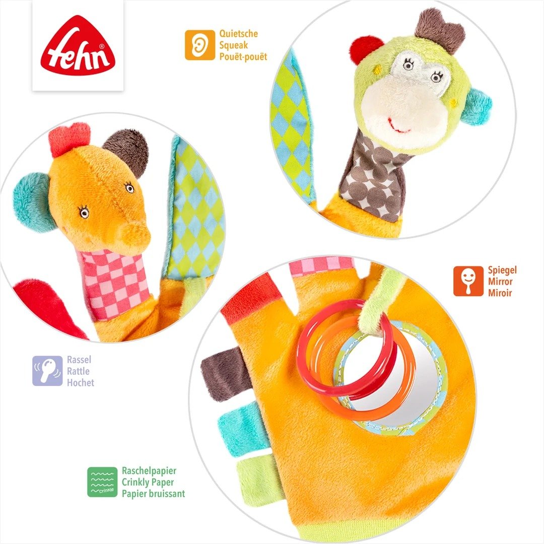 Fehn Safari pacynka sensoryczna z grzechotką - zdjęcie 8