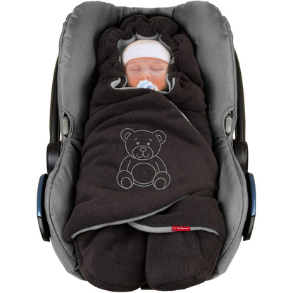 BYBOOM Einschlagdecke für Babyschale und Kinderwagen, aus Fleece