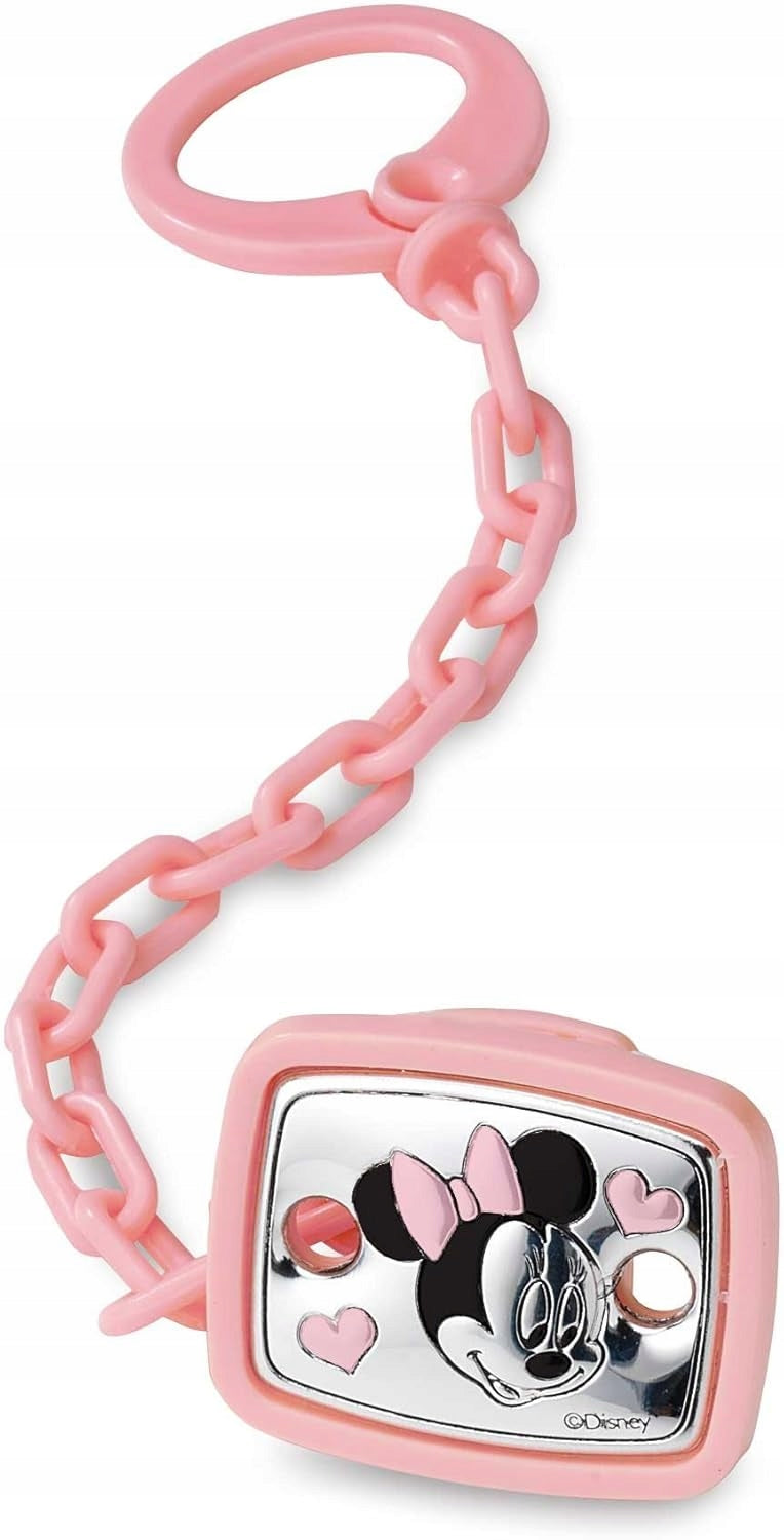 VALENTI DISNEY Minnie Schnulleretui + Kette PVD-Beschichtung (Silber)