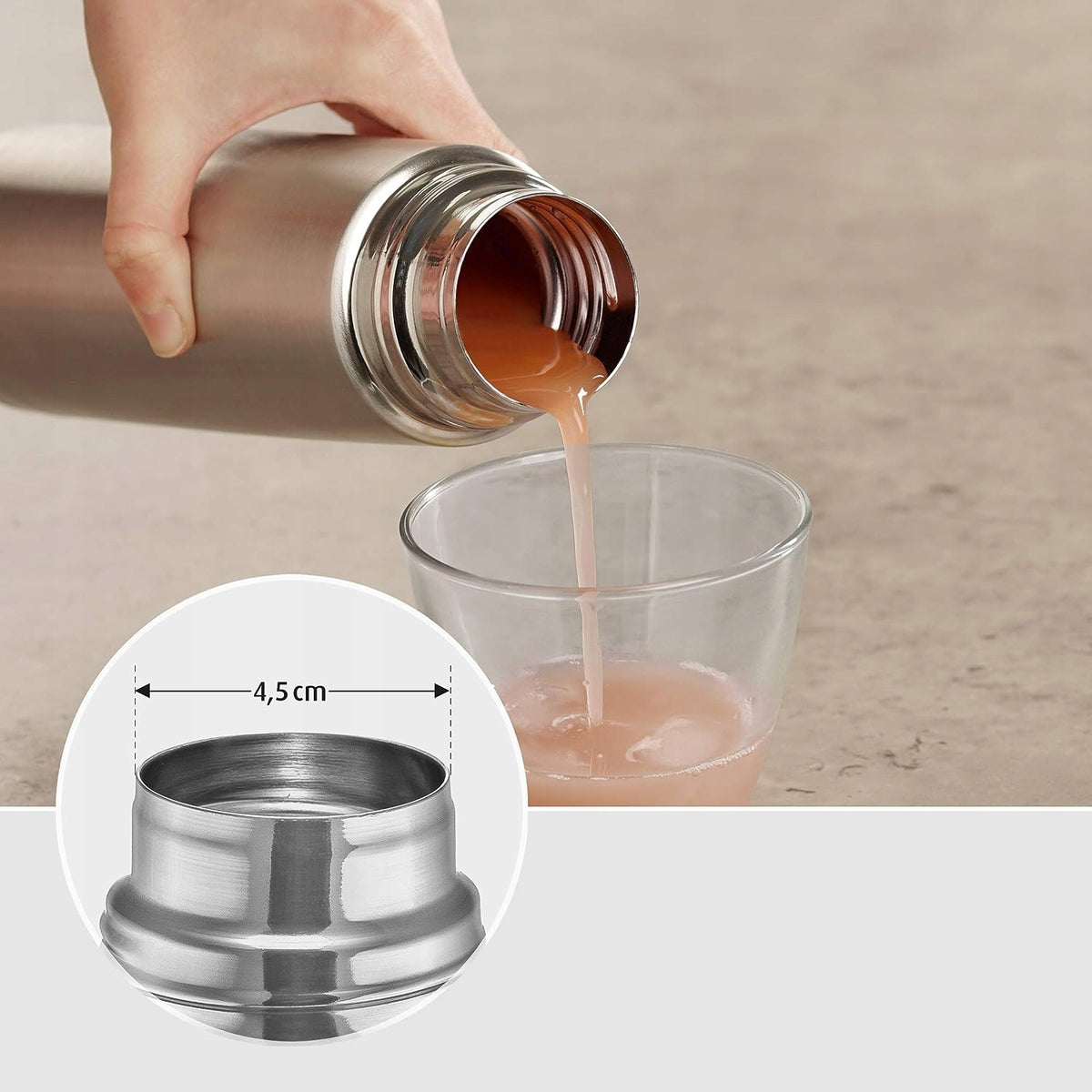 REER Pure Edelstahl-Thermoskanne 700 ml