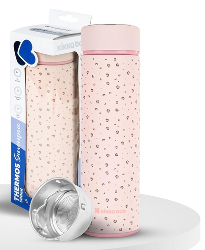 KIKKA BOO Savanna Thermoskanne Edelstahl 500 ml + Teesieb