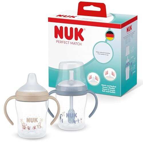NUK Perfect Match kubki ze słomką 2x150 ml 6+