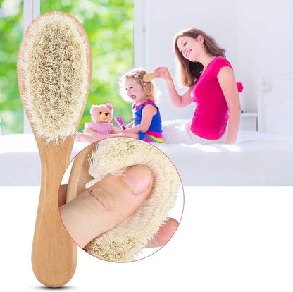 MUMUSUKI Haarbürste aus Holz mit Ziegenhaar 0-6 m