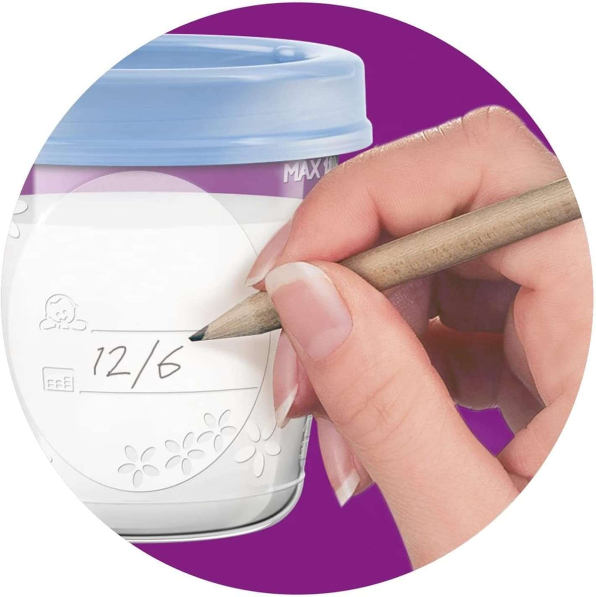 PHILIPS AVENT pojemniki na żywność x5 180ml z etykietą daty, szczelne i BPA free