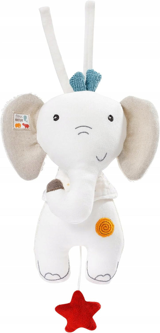 FEHN NATURE elefante de peluche de algodón orgánico 24 cm