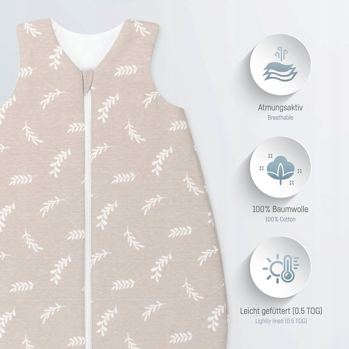 JULIUS ZÖLLNER Sommerschlafsack 0,5TOG Gr.56/62 TWIGGY