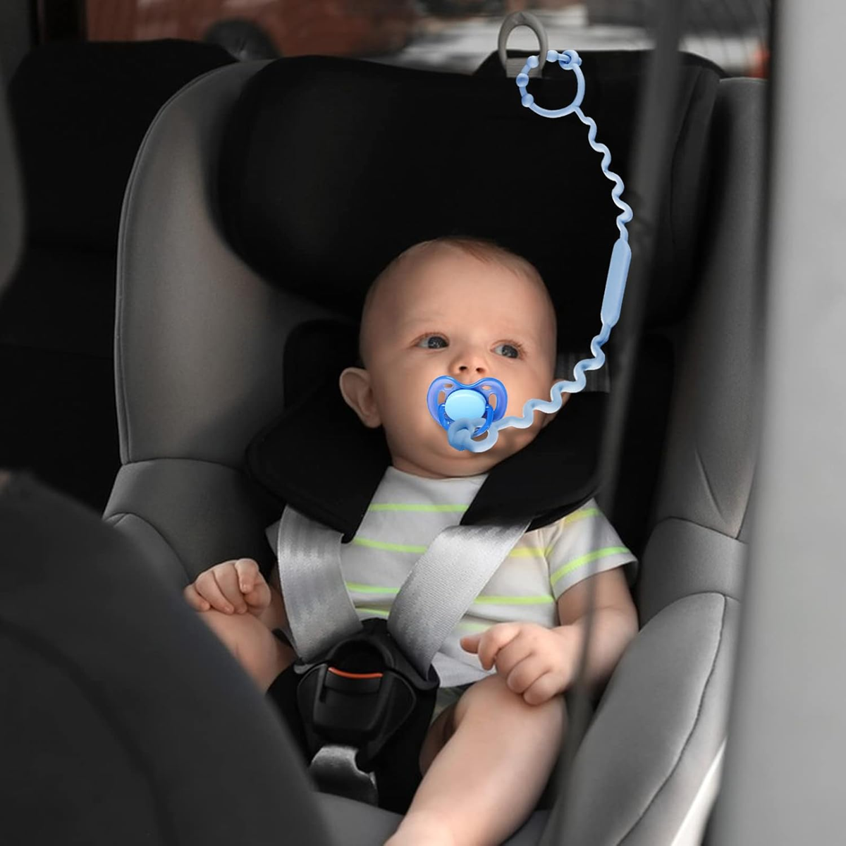 STRAPS FOR BABY Silikon-Schnullerkette, Beißring- und Spielzeugband 30 cm