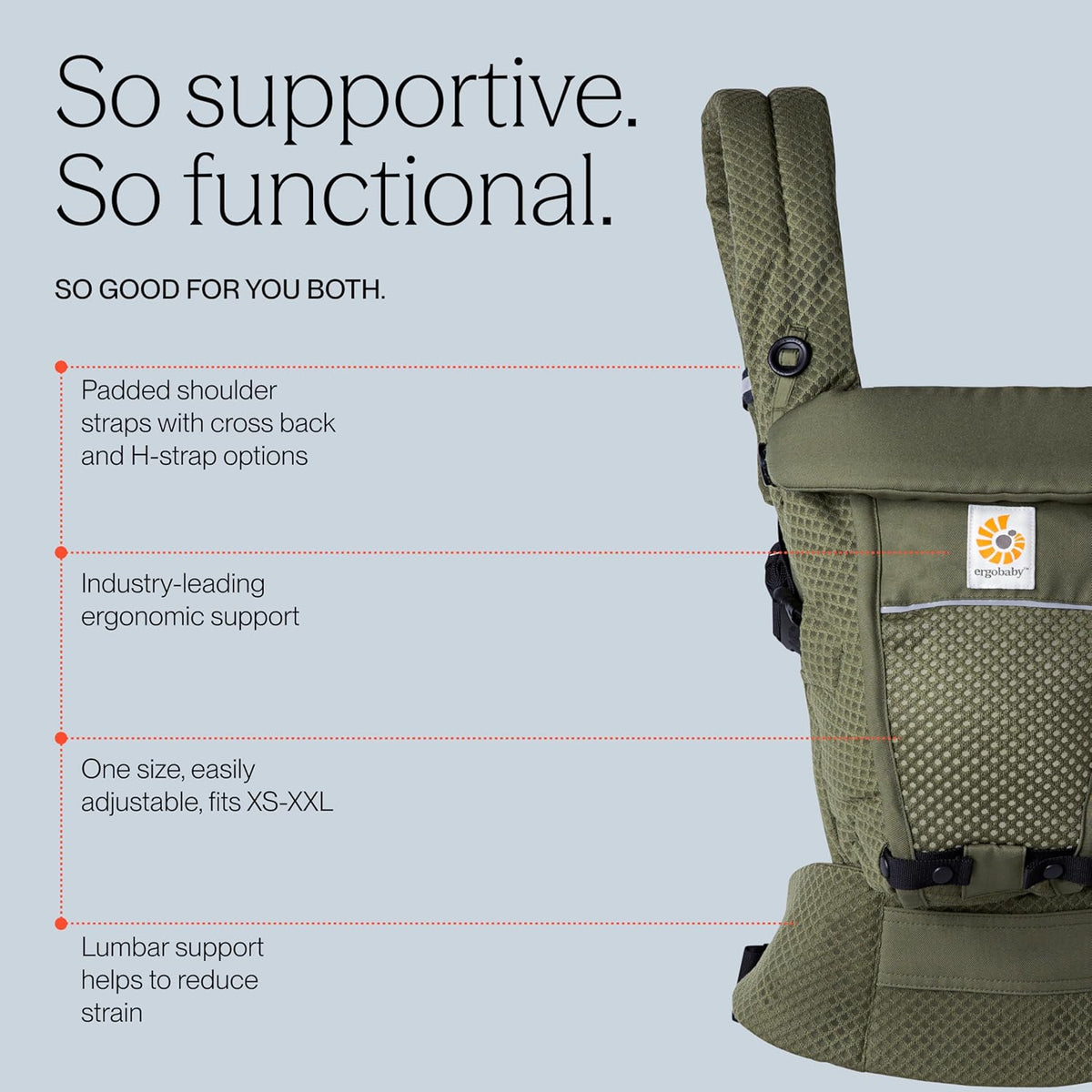 ERGOBABY ADAPT SoftFlex MESH Babytrage ergonomisch 3,2-20kg