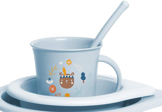 SUAVINEX set de vajilla plato vaso cuchara 3 piezas