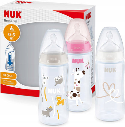 NUK No Colic zestaw butelek 3x 300 ml 0-6