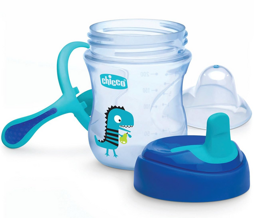 CHICCO Pahar de tranziție cu cioc și mânere 200 ml 4 luni+