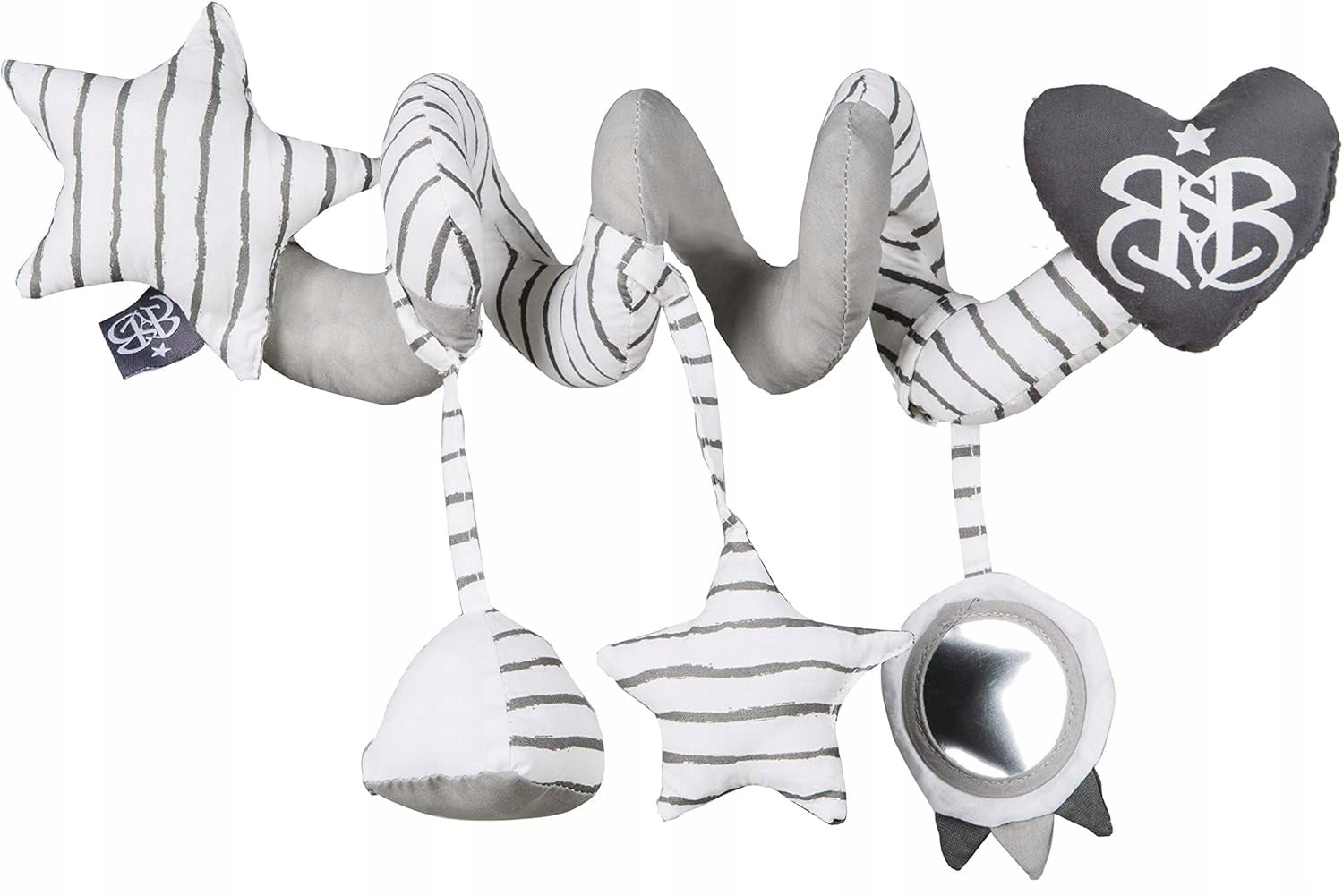 ROBA Rock Star Baby stroller and crib spiral toy with rattle and mirror