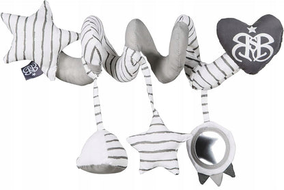 ROBA Rock Star Baby stroller and crib spiral toy with rattle and mirror
