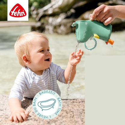FEHN Plansch & Play Krokodil Gießkanne Badespielzeug 10 x 16 cm