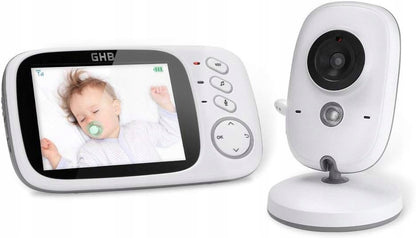 GHB VB603 cyfrowa niania elektroniczna 3,2" LCD z monitorem, kamerą, trybem VOX i dwukierunkową komunikacją
