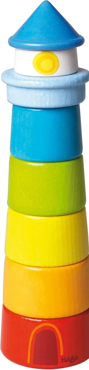 HABA Holzbausteine Leuchtturm 7 Teile 21 cm